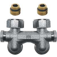 HERZ-3000 бајпас тело за систем за греење со една цевка со затворање – аголен модел, Rp 1/2