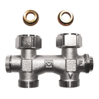 HERZ-3000 бајпас тело за систем за греење со една цевка со затворање – прав модел, G 3/4